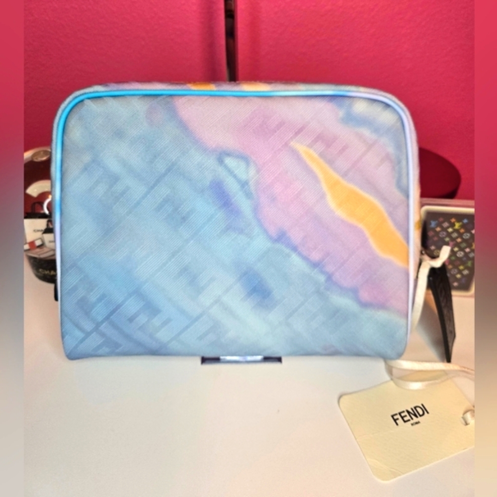 Rare FENDI FF Vibrant Marble Pouch Bag!